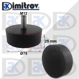 Антивибрационен тампон М12 х Ø 75 х 25 mm
